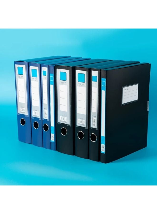 Blue 11 Pcs A4 Plastic File Folders with Metal Clasps 5 5cm Width Document Organizer - Image 1