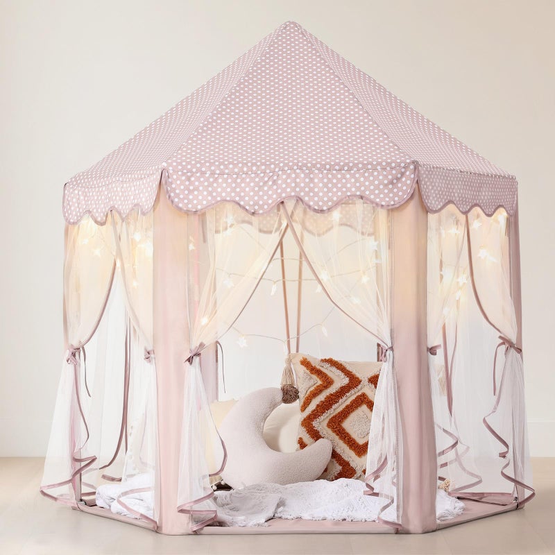 Wilwolfer Princess Castle Play Tent for Girls Large Kids Play Tents Hexagon Playhouse with Star Lights Toys for Children Indoor Games - Image 3