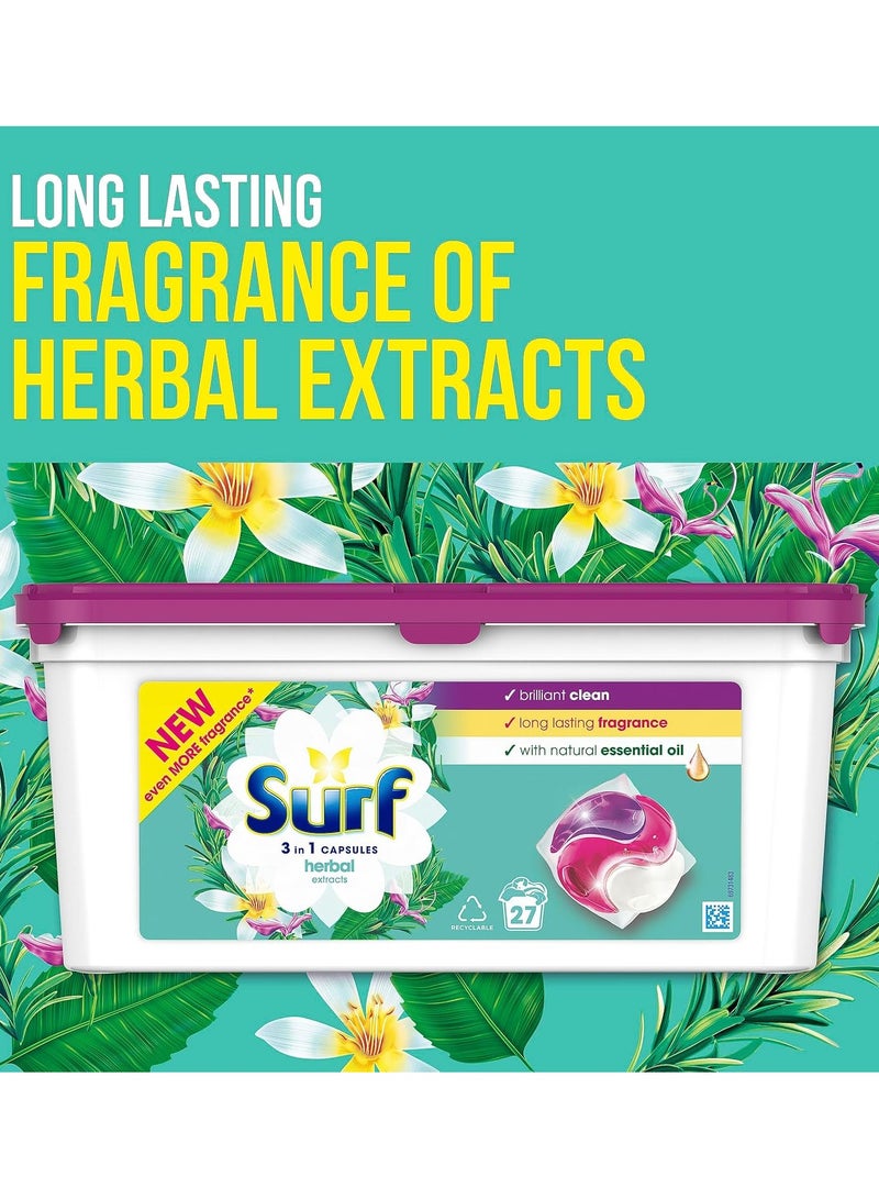 surf Surf Washing Capsules 3 In 1 Herbal Extracts 27 washes 