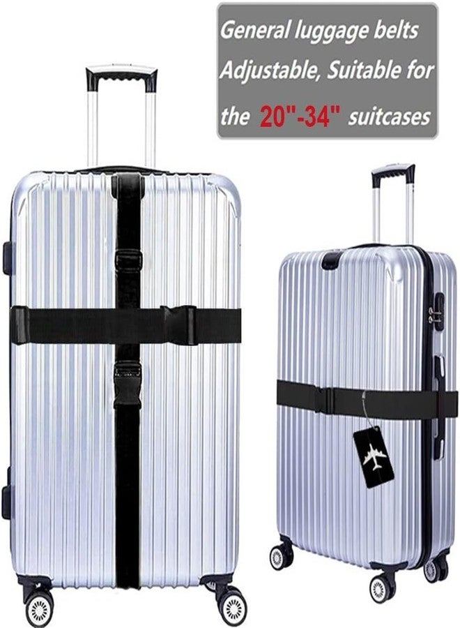 BASRI Luggage Belts for Travelling Bags and Trolleys, 2 inch Wide, Assorted Colours (Black, 2 Pack) - Image 5