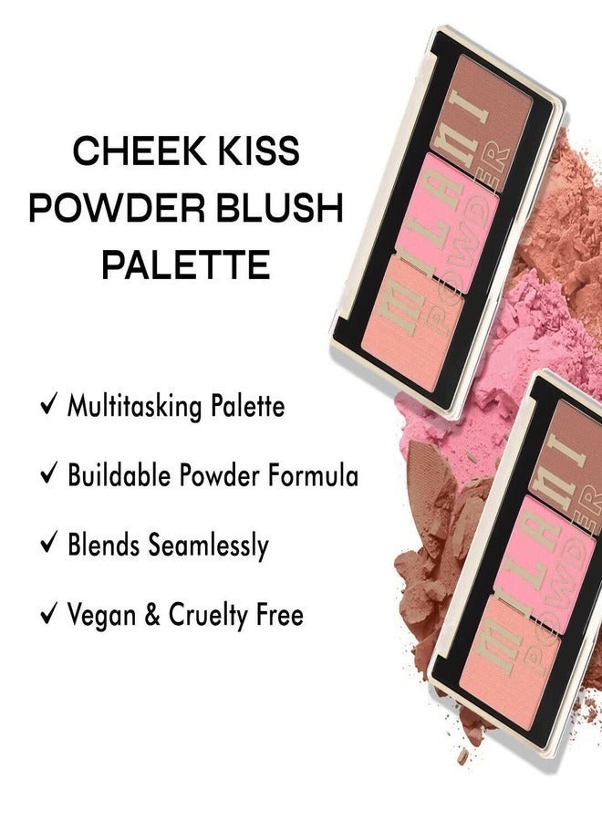 Milani Cheek Kiss Powder Blush Palette – 120 Golden Hour Glow | Lightweight, Blendable, Buildable, Matte & Shimmer Finishes - Image 5