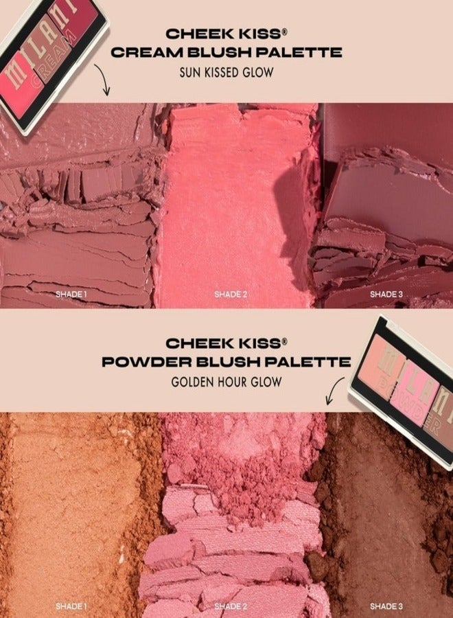 Milani Cheek Kiss Powder Blush Palette – 120 Golden Hour Glow | Lightweight, Blendable, Buildable, Matte & Shimmer Finishes - Image 4