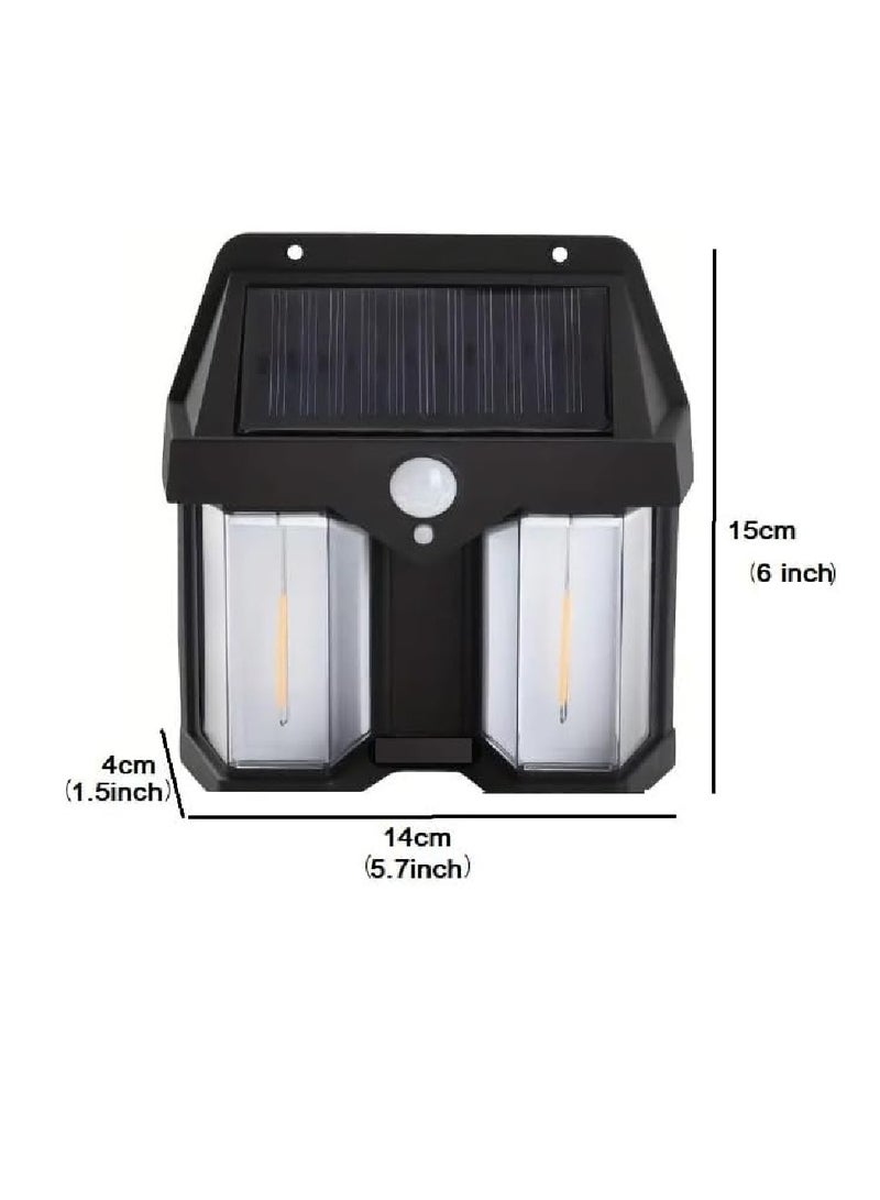 Yuwell Pack Of 6 Pcs Solar Outdoor Light Solar Motion Sensor Security Lights With 3 Lighting Modes Wireless Solar Wall Lights Waterproof Solar Powered Bulb Lights For Garden Home And Garage Use Black  - Image 3