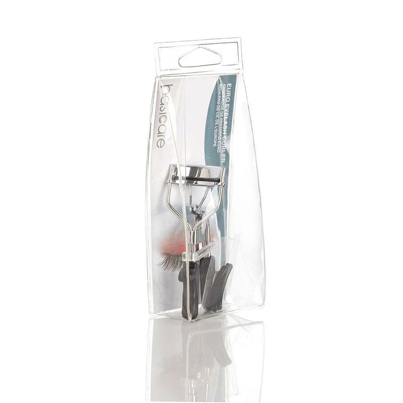 Basicare Professional Chrome Plated Eyelash Curler with NonSlip Plastic Grip Longlasting Lash Curls for All Eye Shapes Lash Curler Includes 2 Additional Rubber Pad Style 1121 - Image 3