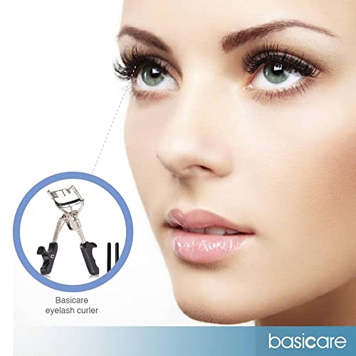 Basicare Professional Chrome Plated Eyelash Curler with NonSlip Plastic Grip Longlasting Lash Curls for All Eye Shapes Lash Curler Includes 2 Additional Rubber Pad Style 1121 - Image 5