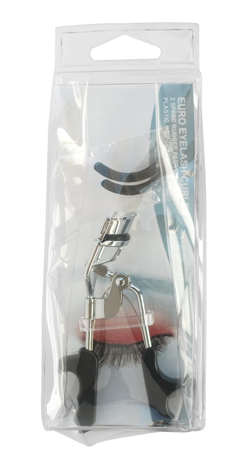 Basicare Professional Chrome Plated Eyelash Curler with NonSlip Plastic Grip Longlasting Lash Curls for All Eye Shapes Lash Curler Includes 2 Additional Rubber Pad Style 1121 - Image 4