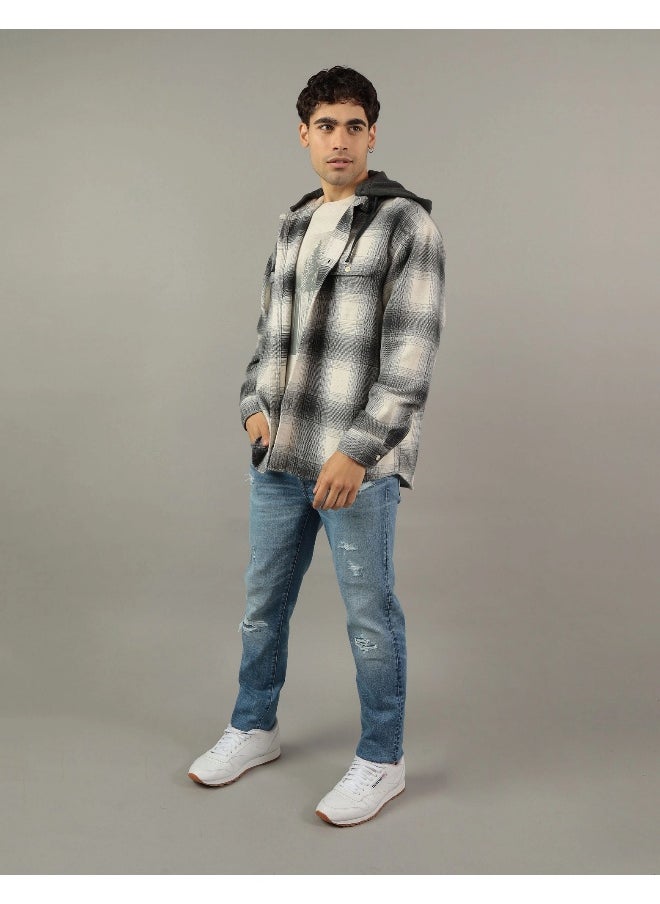 American Eagle - AE Super Soft Hooded Flannel - Image 1