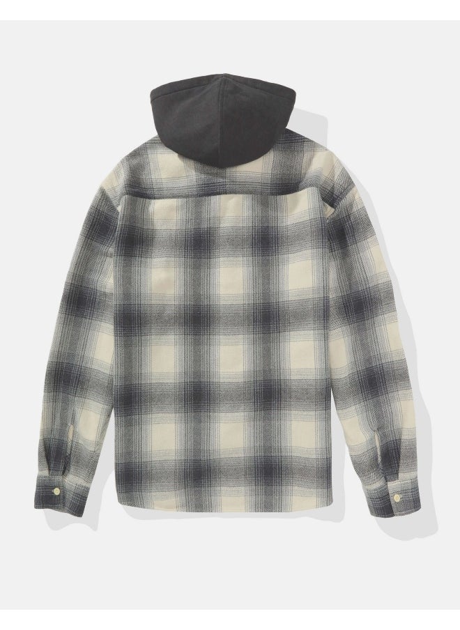 American Eagle - AE Super Soft Hooded Flannel - Image 1