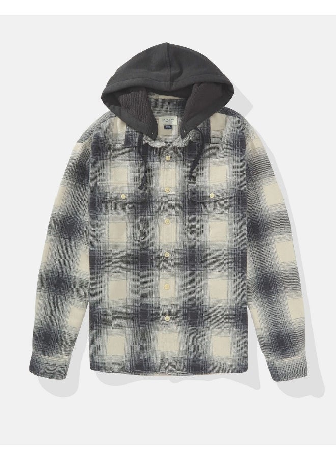 American Eagle - AE Super Soft Hooded Flannel - Image 1