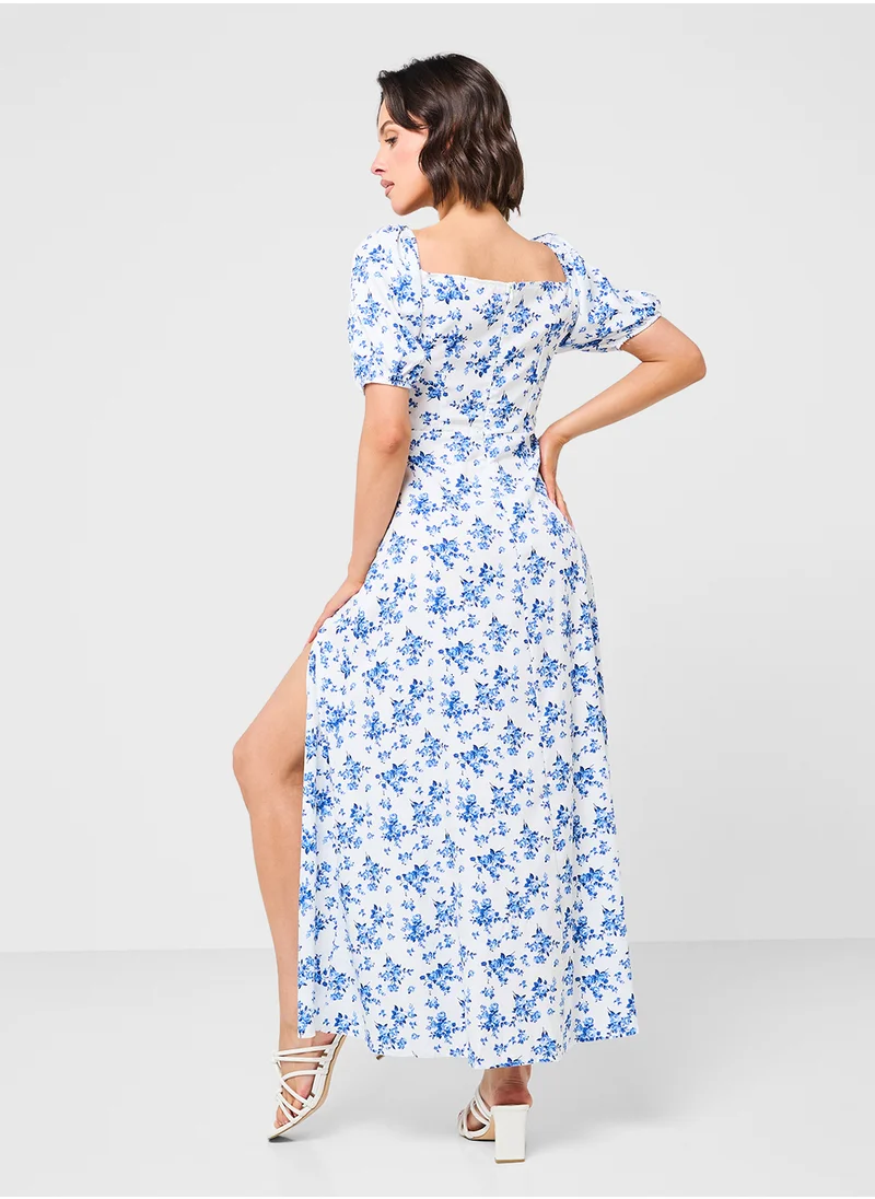 Ginger Ditsy Floral A Line Dress