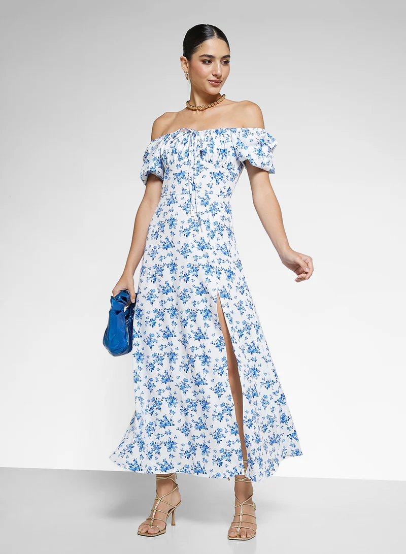 Ginger Floral Print Midi Dress