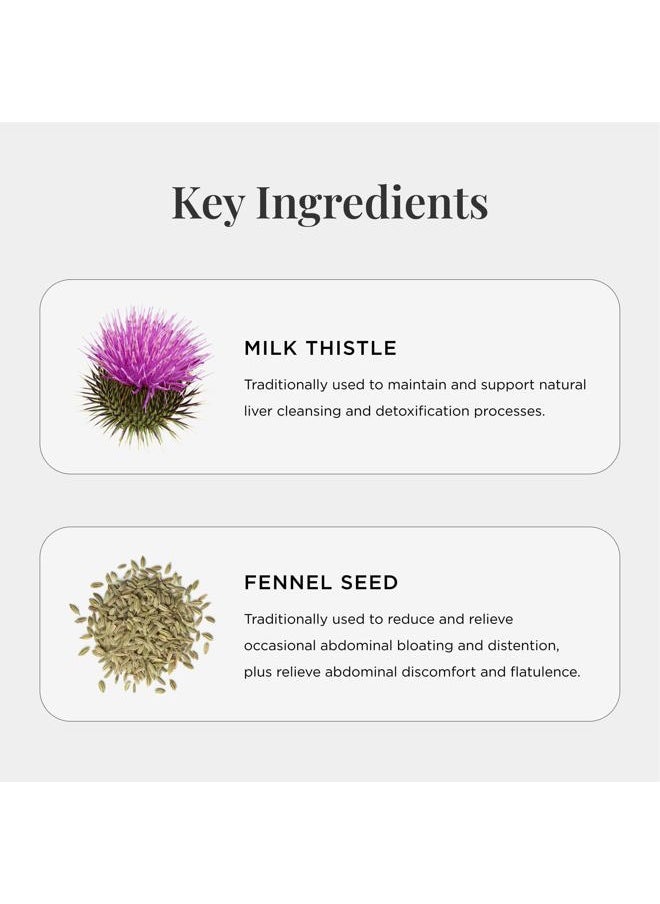 JSHealth - Vitamins Detox and Debloat Liver Health Formula | Liver Detox Pills | Debloating Formula with Milk Thistle, Turmeric, Fennel | Liver Cleanse Supplement (60 Tablets) - Image 1