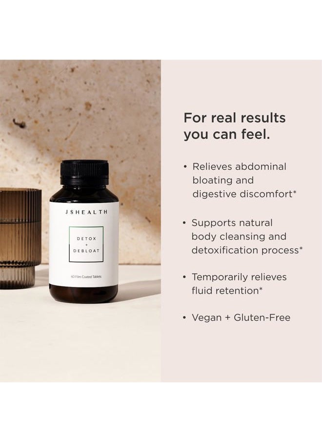 JSHealth - Vitamins Detox and Debloat Liver Health Formula | Liver Detox Pills | Debloating Formula with Milk Thistle, Turmeric, Fennel | Liver Cleanse Supplement (60 Tablets) - Image 1