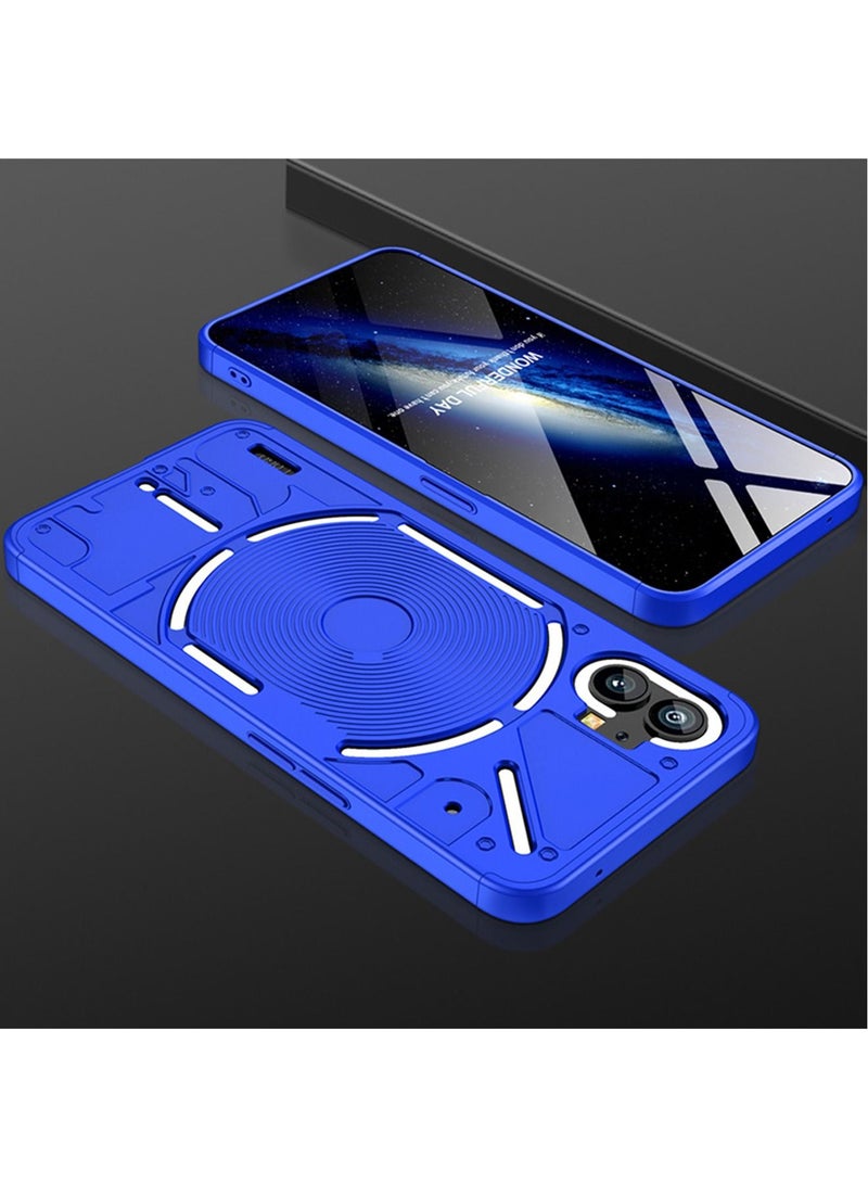 Nothing Phone 1 Case Cover Ultra-Slim PC Anti-Scratch Shockproof Protective Scratch Resistance Back Cover Accessories Protection Compatible with Nothing Phone 1 [3 in 1] - Blue - Image 5
