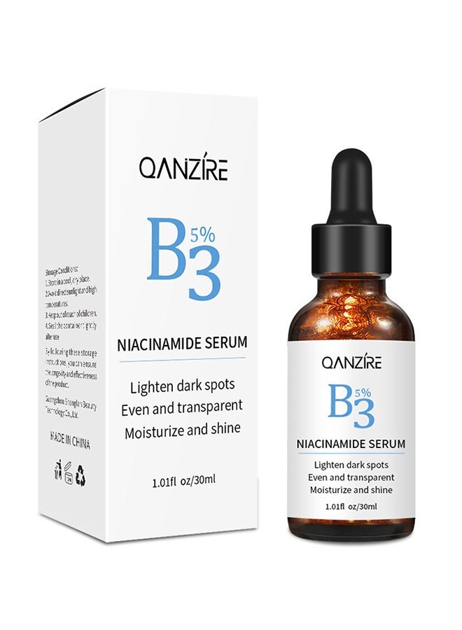QANZIRE Vitamin B3 Niacinamide Serum, Niacinamide Face Serum for Women & Men, Skin Brightening Serum Face Care, Anti Aging Serum for Face, Dark Spot Remover Serum, Hydrating Serum, Even Skin Tone 30ml - Image 1