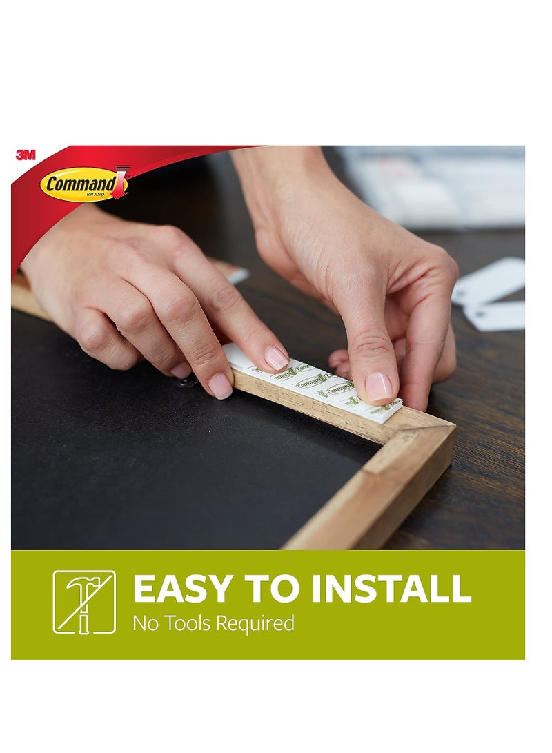 Command شرائط تعليق الصور الكبيرة والمتوسطة من كوماند 15 رطل و 10 رطل 28 زوجًا متنوعًا (56 شريط كوماند)، حاملات صور بدون ضرر، شرائط تعليق حائط لتزيين المنزل، شرائط لاصقة بيضاء - Image 1