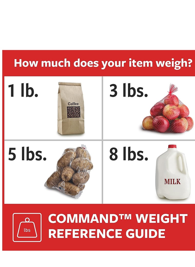 Command شرائط تعليق الصور الكبيرة والمتوسطة من كوماند 15 رطل و 10 رطل 28 زوجًا متنوعًا (56 شريط كوماند)، حاملات صور بدون ضرر، شرائط تعليق حائط لتزيين المنزل، شرائط لاصقة بيضاء - Image 2