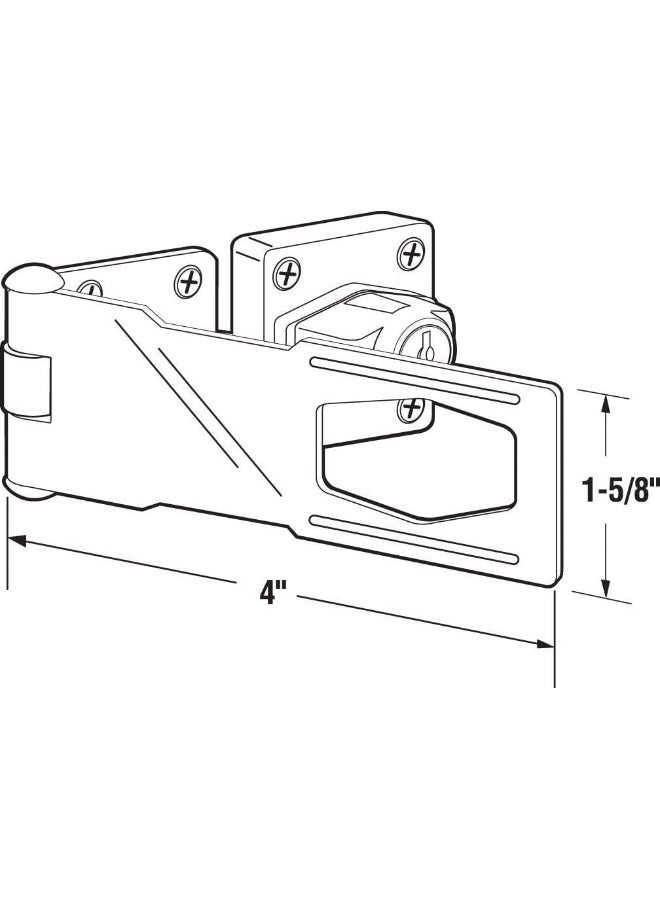 NJM Keyed Clasp Hasp Staple Door Lock 4 Inch Heavy Quality- 3 Pcs - Image 2