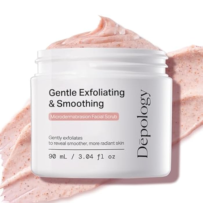 depology Microdermabrasion Facial Scrub – Exfoliator Face Polish with Walnut Shell, Jojoba & Botanical Oils for Radiant, Smooth Skin – Face Exfoliator Gentle Pore Refining for Dull or Uneven Texture - Image 1