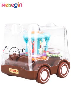 MEBEGIN 4PCS Mini Pull Back Cars Set for Toddlers, Pull Back Gear Toys Car, Transparent Toy Car with Visible Colored Moving Gears, Adorable Animal Toy Cars with Premium and Child-Friendly Design, Ideal Gift for Toddlers  - Image 5