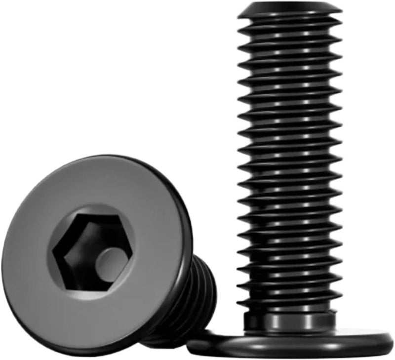 M1.4 .6 M2 .5 M3 M4 M5 M6 M8 M10 Black 304 Stainless Steel Allen Hexagon Hex Socket Screw Ultra Thin Flat Wafer Head(X14mm,M2 100pcs) - Image 1