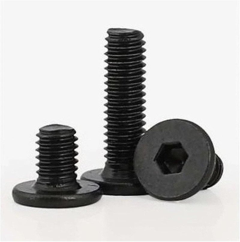 M1.4 .6 M2 .5 M3 M4 M5 M6 M8 M10 Black 304 Stainless Steel Allen Hexagon Hex Socket Screw Ultra Thin Flat Wafer Head(X14mm,M2 100pcs) - Image 2