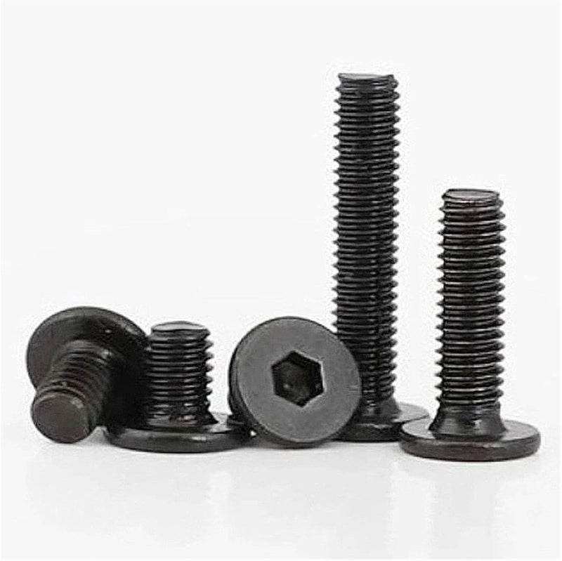 M1.4 .6 M2 .5 M3 M4 M5 M6 M8 M10 Black 304 Stainless Steel Allen Hexagon Hex Socket Screw Ultra Thin Flat Wafer Head(X14mm,M2 100pcs) - Image 4