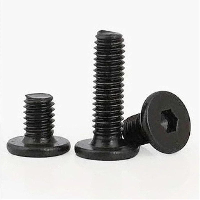 M1.4 .6 M2 .5 M3 M4 M5 M6 M8 M10 Black 304 Stainless Steel Allen Hexagon Hex Socket Screw Ultra Thin Flat Wafer Head(X14mm,M2 100pcs) - Image 3