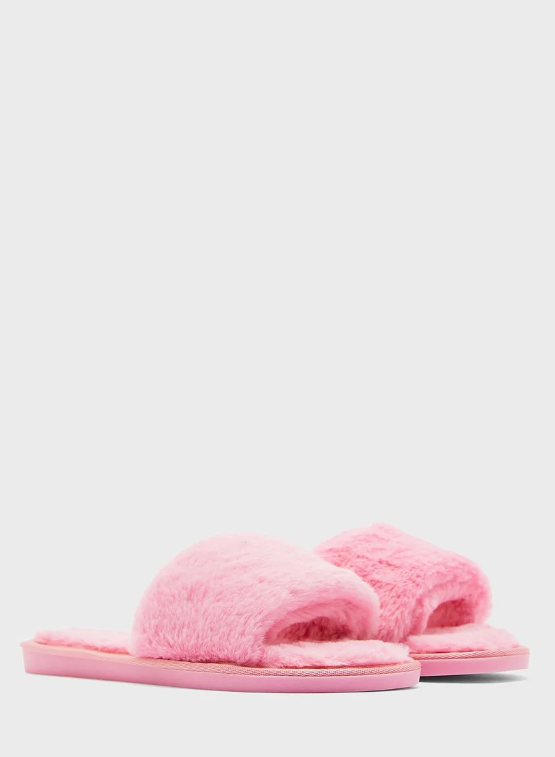 Ginger Furry House Slippers