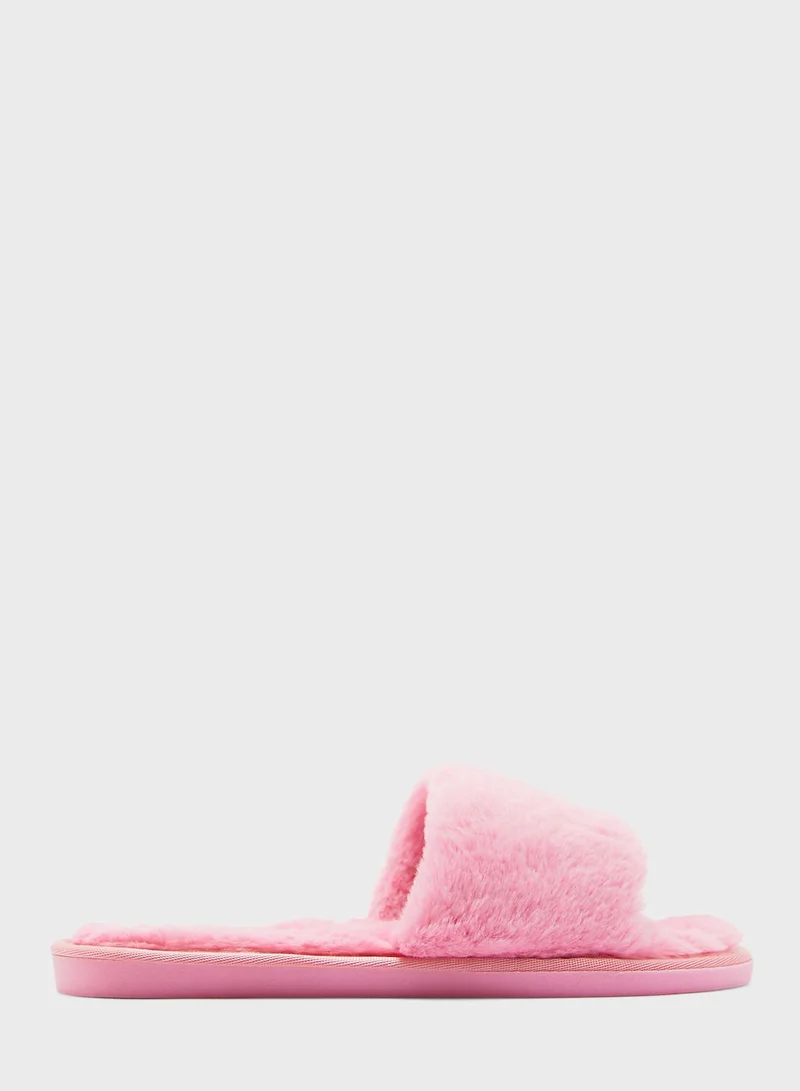 Ginger Furry House Slippers