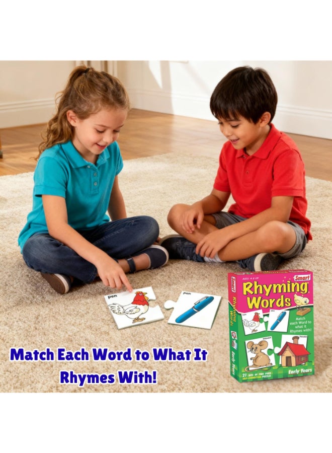 Creative's Smart Rhyming Words Puzzle Game for Kids - 21 Self-Correcting Word Pair Puzzles - Language & Phonics Learning Toy - Preschool Educational Gift for Early Learners - Ages 4 & Up - Image 2
