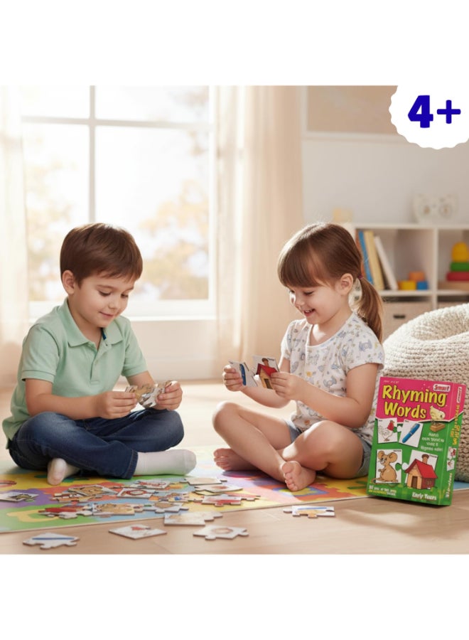 Creative's Smart Rhyming Words Puzzle Game for Kids - 21 Self-Correcting Word Pair Puzzles - Language & Phonics Learning Toy - Preschool Educational Gift for Early Learners - Ages 4 & Up - Image 4