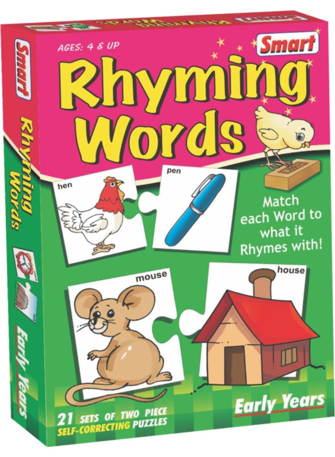 Creative's Smart Rhyming Words Puzzle Game for Kids - 21 Self-Correcting Word Pair Puzzles - Language & Phonics Learning Toy - Preschool Educational Gift for Early Learners - Ages 4 & Up - Image 1