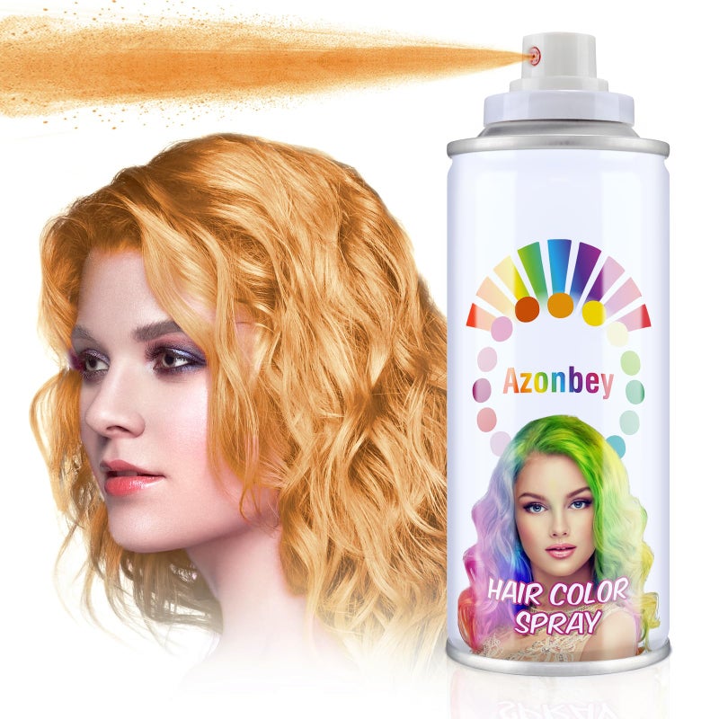 Temporary Hair Color WaxAzonbey Hair Wax Dye PomadesWashable Hair Coloring Natural Hair Strong Style Gel Cream Hair Dye for PartyHollowenCosplay Orange 120ml