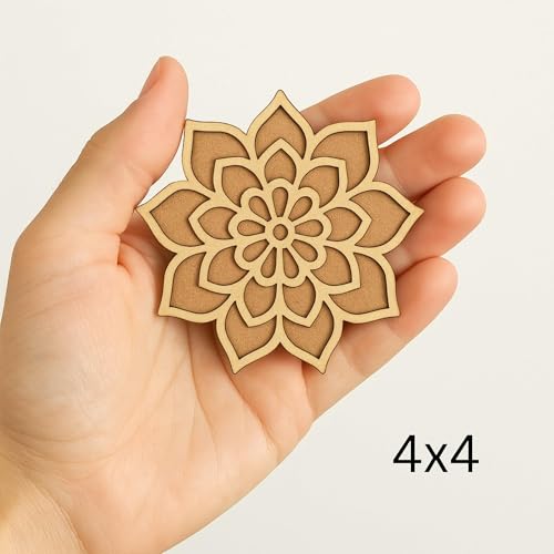 TOTA Rangoli Colour Stencils – 4X4 inch Each | Set of 6 MDF Rangoli Stencils for Door Entrance | Reusable 3D Readymade Rangoli Mats for Floor Diwali Decoration Home Navratri Pongal Onam Chhat Puja - Image 4