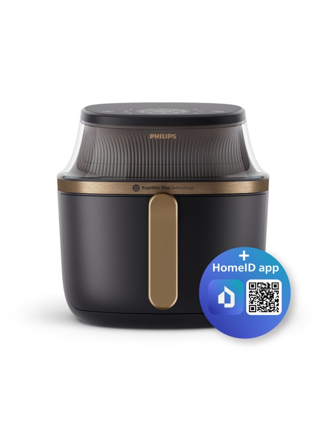 Philips Airfryer XL - See-through Cooking Window, 16 Cooking Functions, Touchscreen, RapidAir Plus Technology, 6.2 L 1700 W NA332/00 Black - Image 1