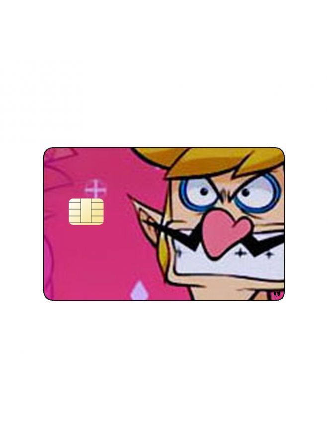 RKN PRINTED BANK CARD STICKER Warrio From Super Mario Video Game - Image 2