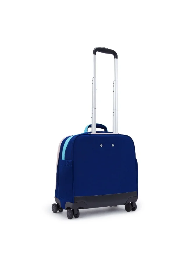 Kipling New Storia Kids' 4-Wheeled School Trolley Bag with 15.6 inch Laptop Compartment Solar Blue Navy