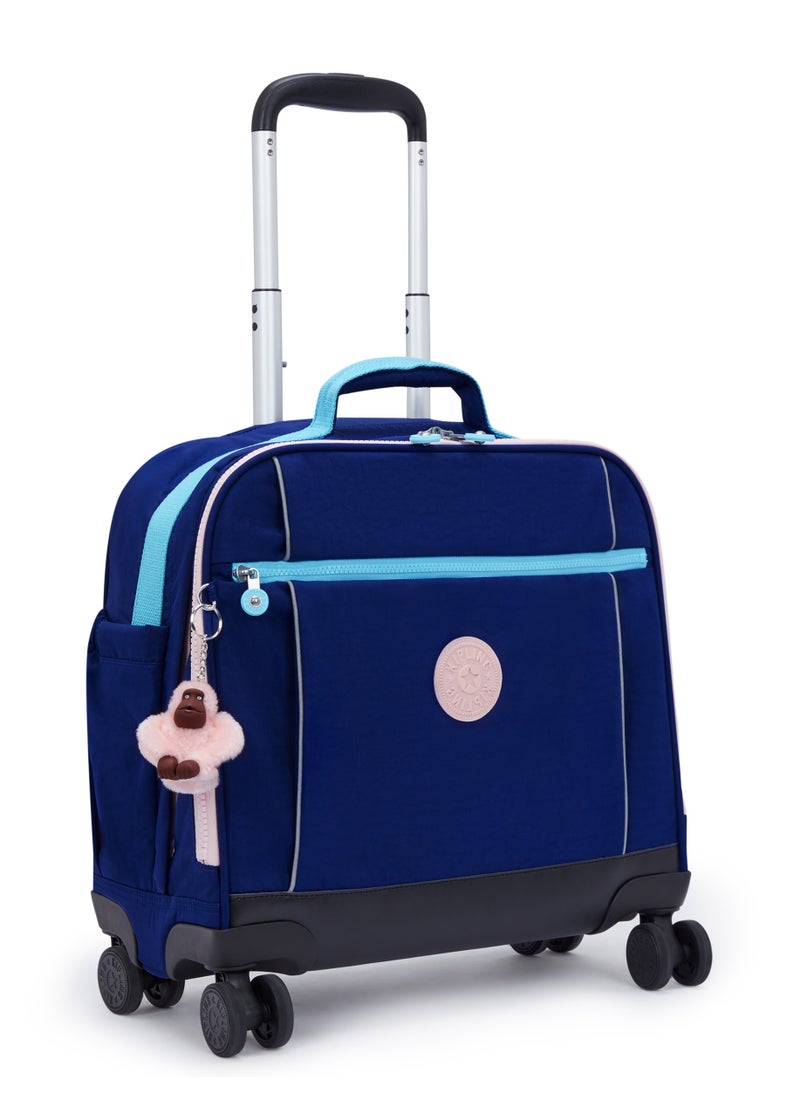 kipling Kipling New Storia Kids' 4-Wheeled School Trolley Bag with 15.6 inch Laptop Compartment Solar Blue Navy  - Image 4