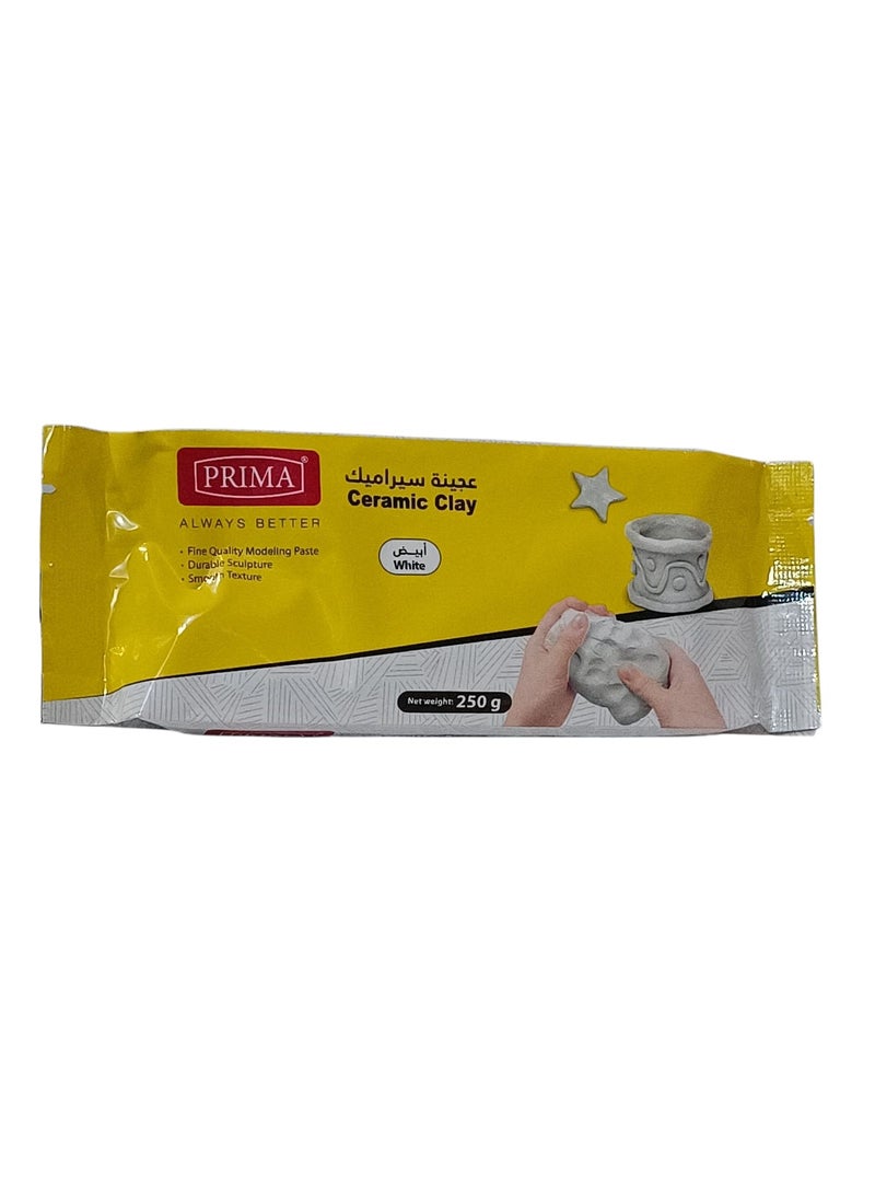 بريما عجينة لصناعة الأشكال تجف عند تعرضها للهواء 250 غرام  أبيض - Image 1