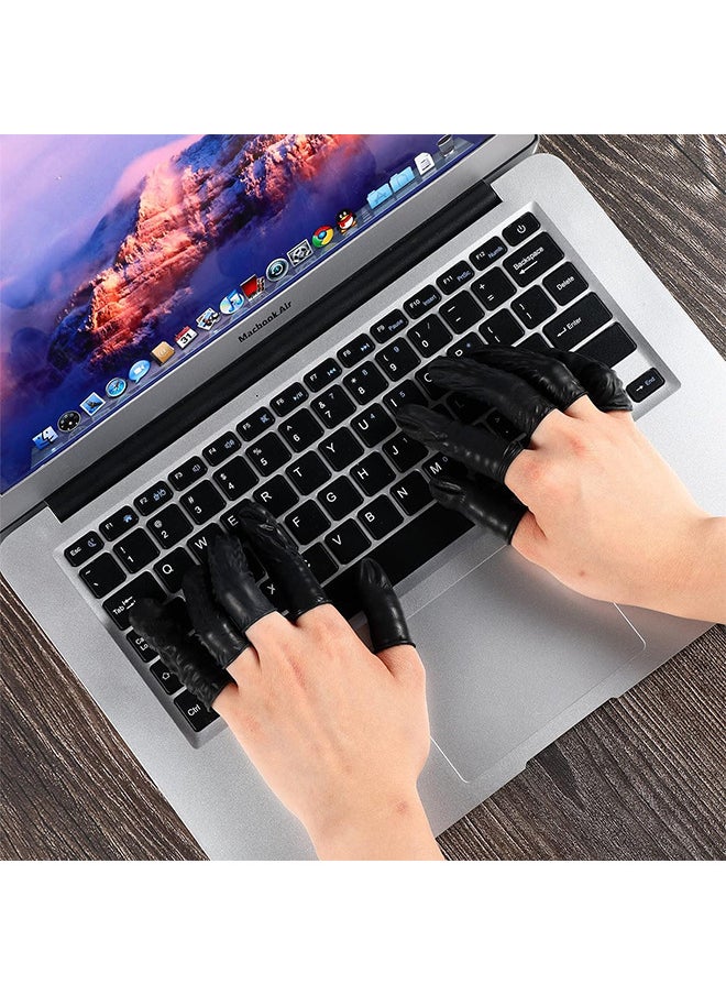 Depend Latex Finger Cots, 200 PCS Disposable Latex Finger Cots Protective Fingertips Gloves Black Finger Sleeves Finger Protectors Fingertip Bandages For Industrial Beauty And More  - Image 4