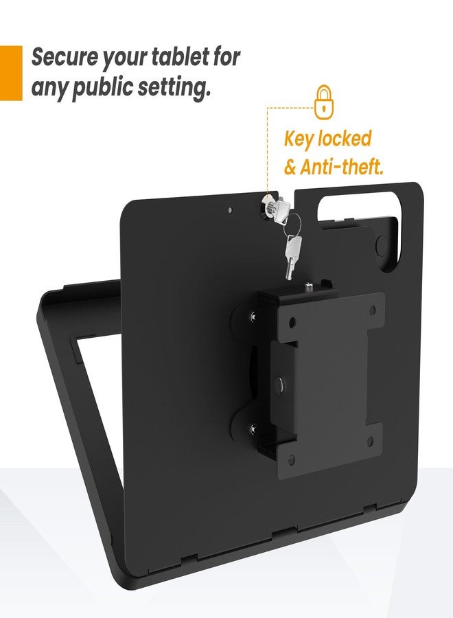 Beelta Tablet Wall Mount Compatible with Samsung Galaxy Tab A9+ with Lock, All Metal, Tiltable- BSW101BJ - Image 4