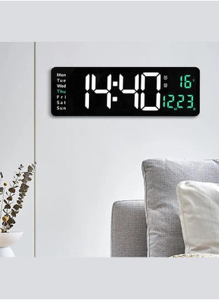 Digital Wall Clock Large Display，Modern LED Digital Clock with Remote Control,Wall Clock with Date Week Temperature for Living Room Decor - pzsku/Z9741F313258D91DCD733Z/45/_/1731734534/d3ea505c-495f-4f0e-b55e-0bee2dd0d1d6