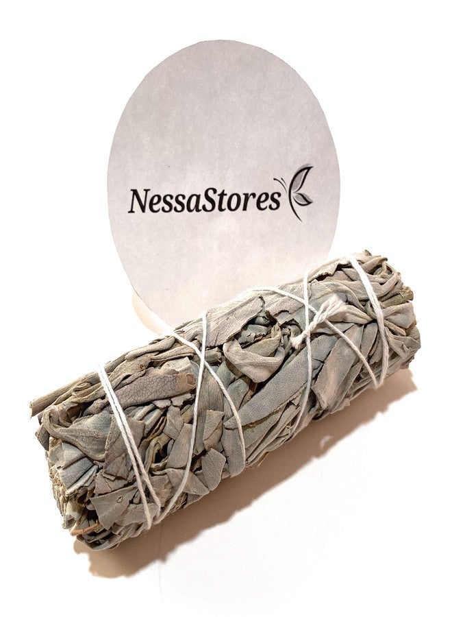 NessaStores 2 California White Sage Smudge Sticks, 4 Inch Hand Tied, All Natural for Home Cleansing, Stress Relief, & Clearing Negative Energy JC-006 - Image 3