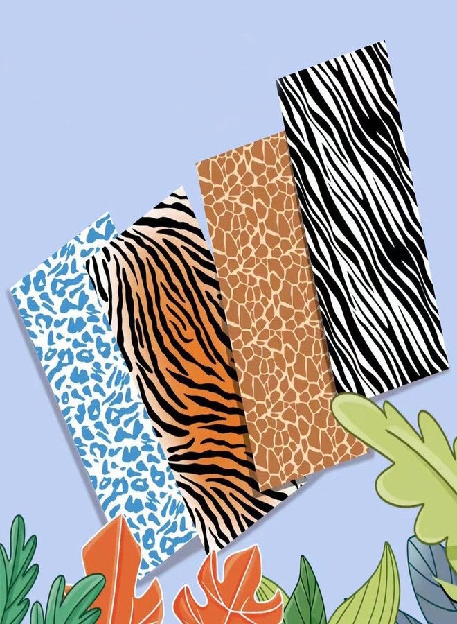OHLIGEI 50 Pieces Jungle Animal Treat Bags Wild Giraffe Cheetah Zebra Tiger Print Cellophane Plastic Candy Bags Goodie Favor Bags with Twist Ties for Jungle Safari Zoo Birthday Party Supplies - Image 3