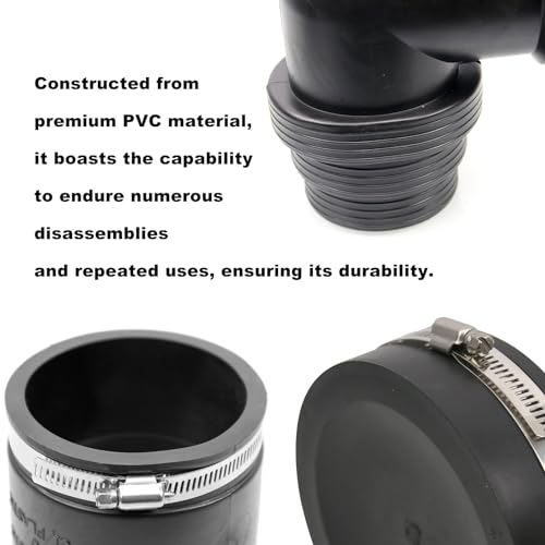 RULLINE RV and Camper Sewer Waste Plumbing Connection System Kit Compatible with 3" PVC Pipe RV Sewer Hose Fittings RV Sewer Adapter - Image 3