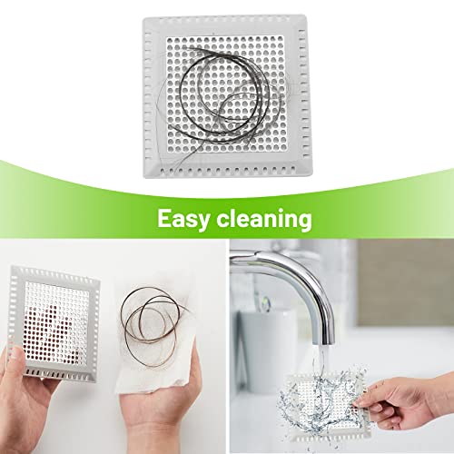 Aluvor Shower Drain Cover - Quality Hair Catcher, Square Design - No Rust! - Image 3
