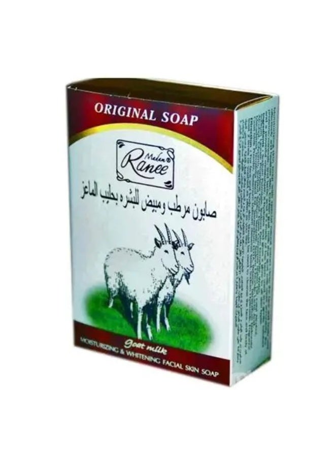 Madam Ranee Original Moisturising & Whitening Goat Milk Soap Bar For Soft & Glowing Skin 100g - Image 1