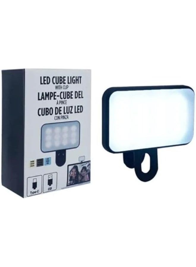 Rechargeable LED Ring Light for Mobile Phone – Selfie & Video Shooting – Laptop Lamp for Video Calls – White Light with 3 Brightness Levels - Image 1