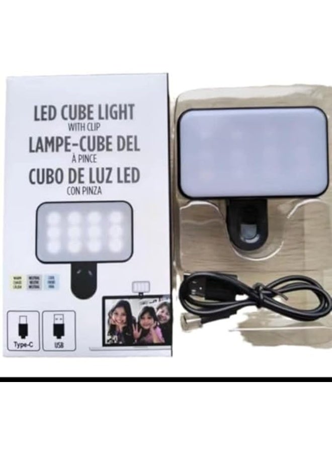 Rechargeable LED Ring Light for Mobile Phone – Selfie & Video Shooting – Laptop Lamp for Video Calls – White Light with 3 Brightness Levels - Image 4